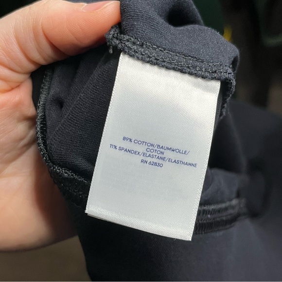 Lands’ End Womens Black Starfish Shorts Stretch Zipper Pocket Size Large Petite - Picture 9 of 9